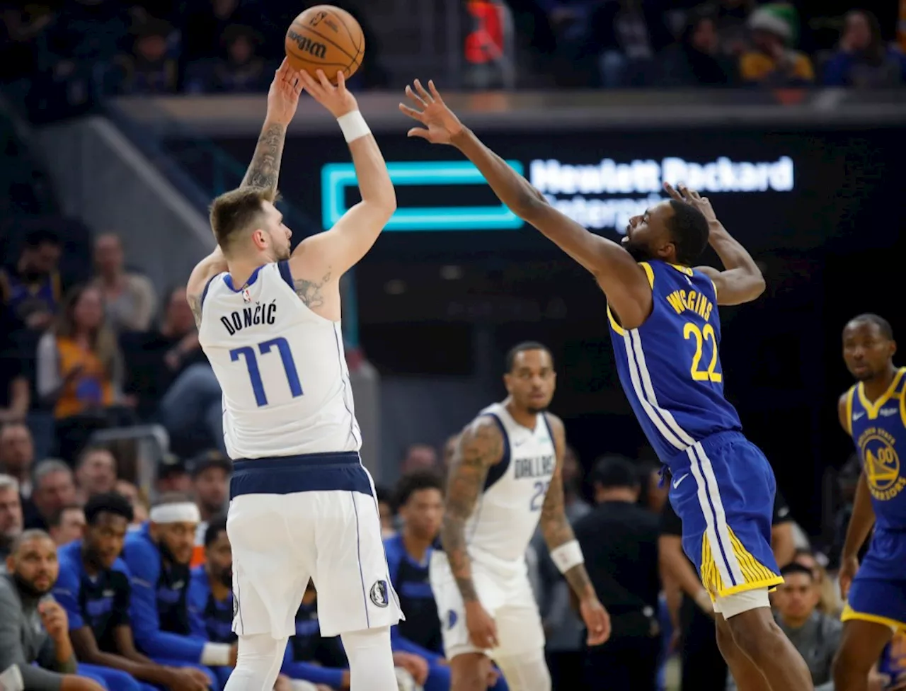 Historic Warriors shooting not enough to keep up with Luka Doncic, Mavericks