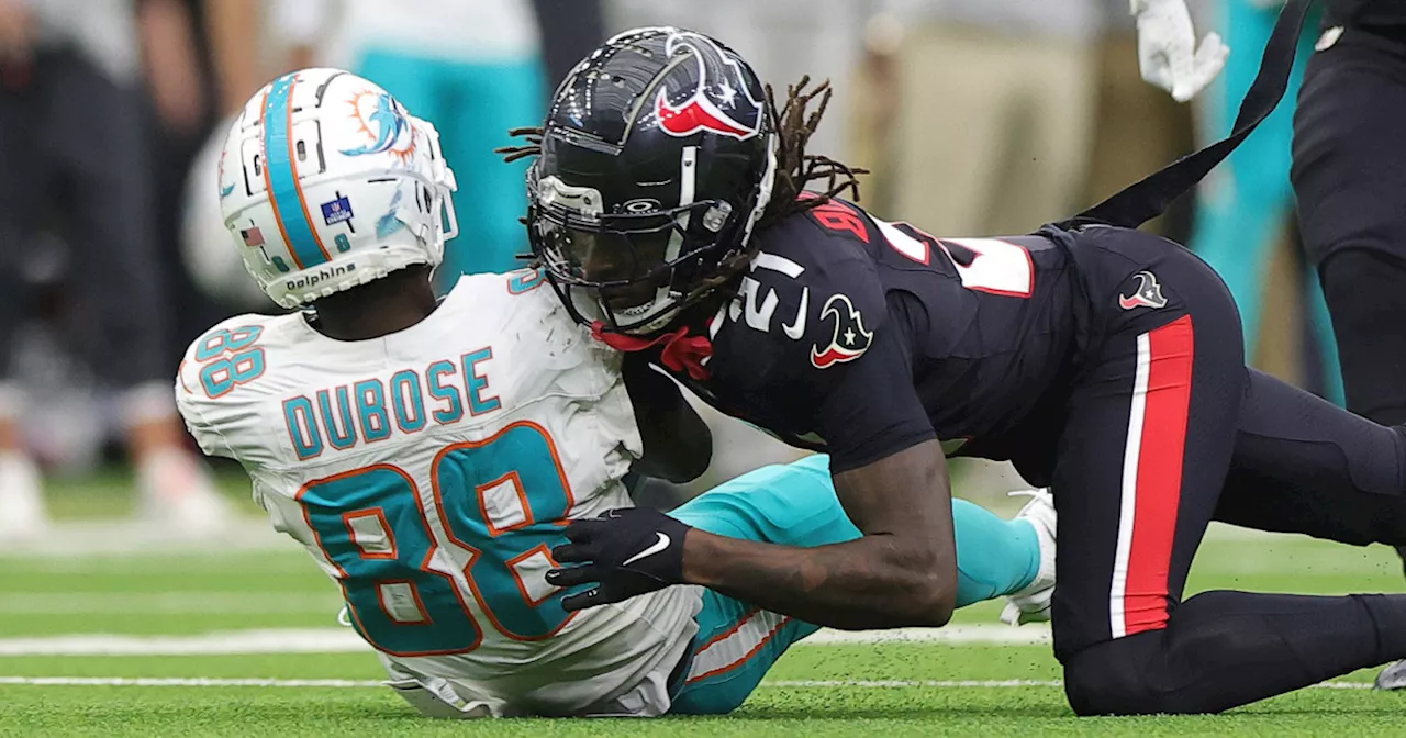 Dolphins receiver Grant DuBose hospitalized overnight after head injury against Texans