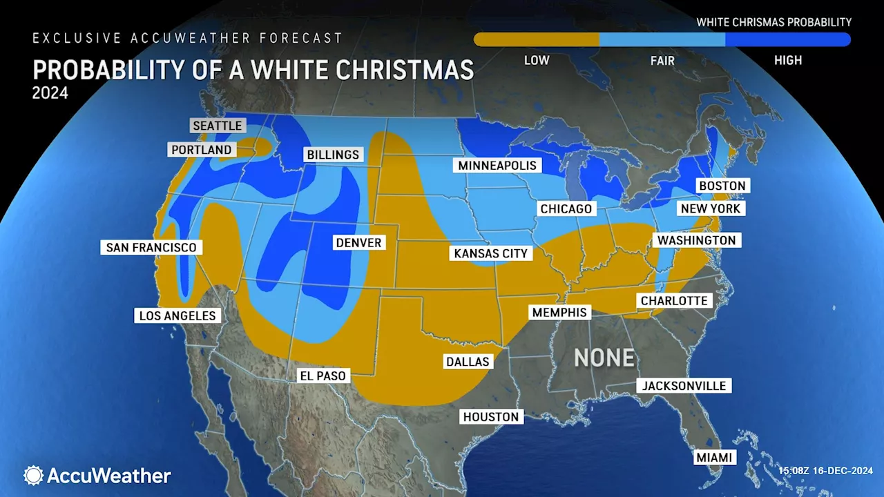 Christmas Snow Map Shows Half of US States Have Chance at White Christmas