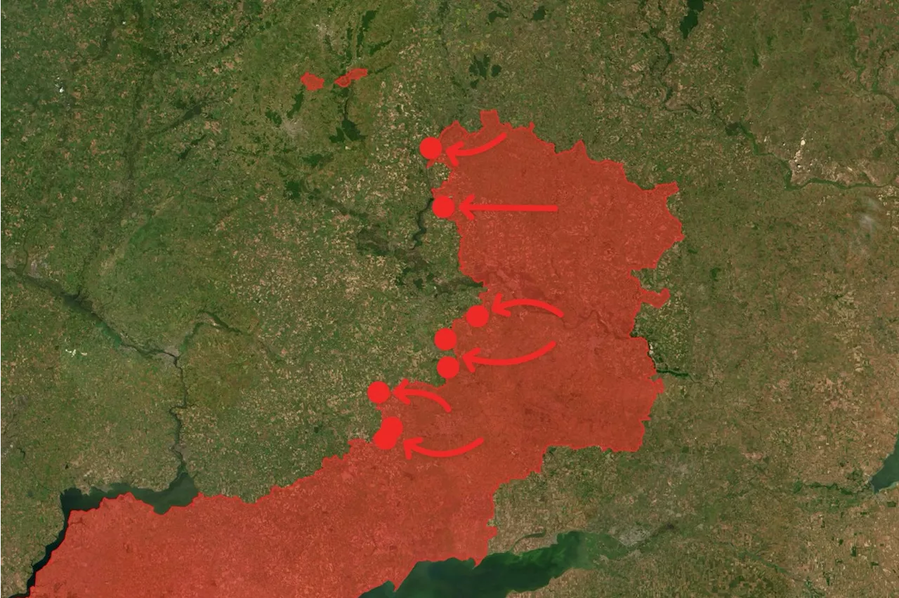 Ukraine War Map Reveals Russian Advances Near Frontline Towns