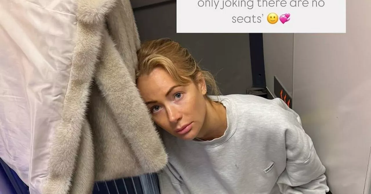 Love Island's Olivia Attwood fumes as she's forced to sit on floor of train