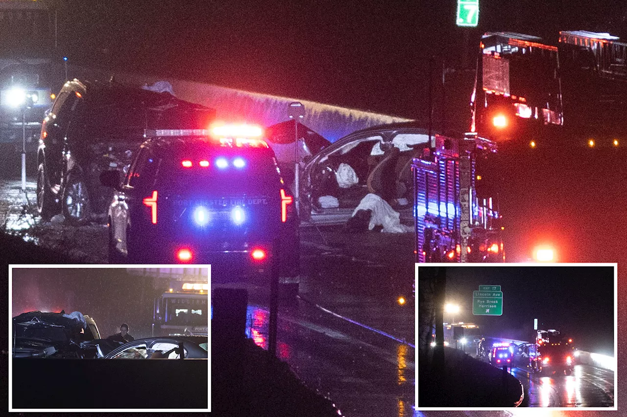 6 injured — 1 fighting for life — in horror wrong-way crash on Hutchinson River Parkway