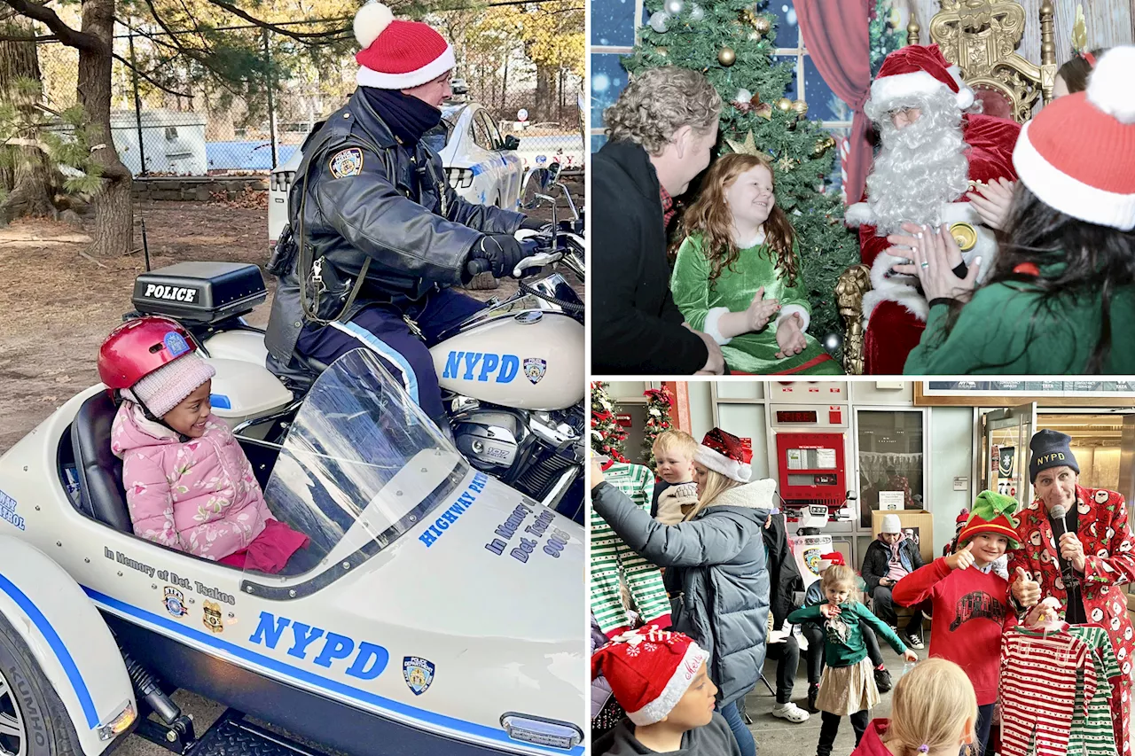 Childhood Cancer Foundation decks the halls with NYPD, FDNY to bring Christmas cheer to kid, families who need it most