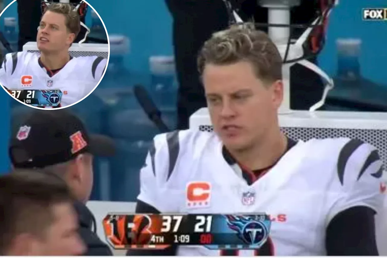 Joe Burrow lets out his Bengals frustrations in heated sideline exchange with coach Zac Taylor