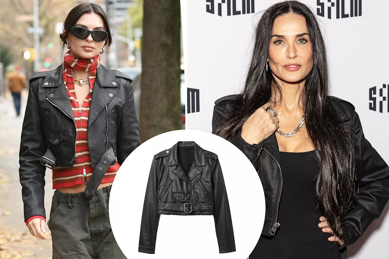 This classic Gap moto jacket comes approved by Emily Ratajkowski and Demi Moore