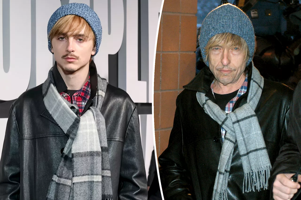 Timothée Chalamet re-creates iconic Bob Dylan look with blond hair at 'A Complete Unknown' NYC premiere