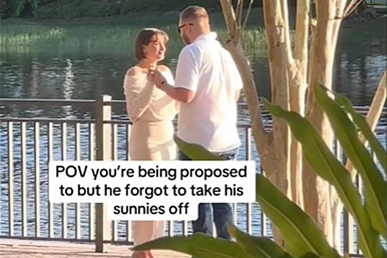 Bride-to-Be Tosses Her Fiancé's Sunglasses Mid-Proposal After Something Catches Her Eye (Exclusive)