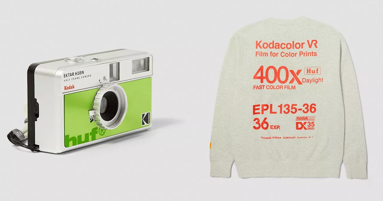 Kodak and Huf Team Up for Stylish Vintage-Inspired Streetwear Line and Colorful Ektar H35N Camera