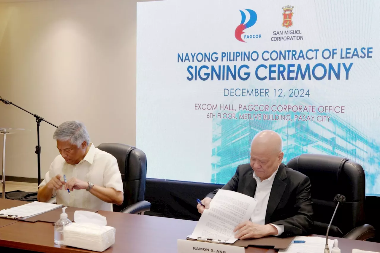 Pagcor leases Nayong Pilipino property to San Miguel for 25 years