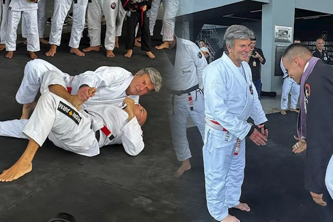 Ministro Luiz Fux dá aula de jiu-jitsu para policiais do Bope no RJ; veja fotos