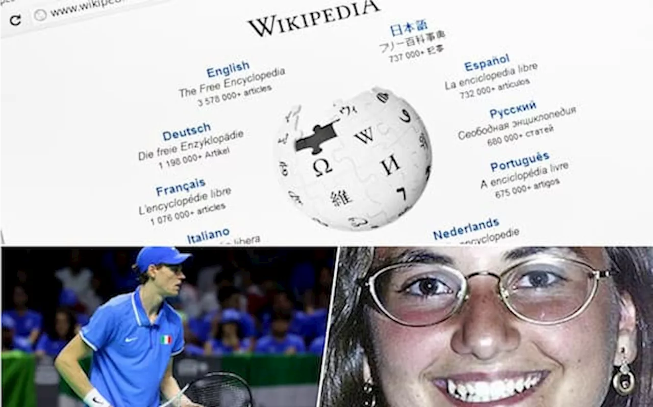 Da Jannik Sinner ad Elisa Claps, le 10 voci più lette su Wikipedia nel 2024