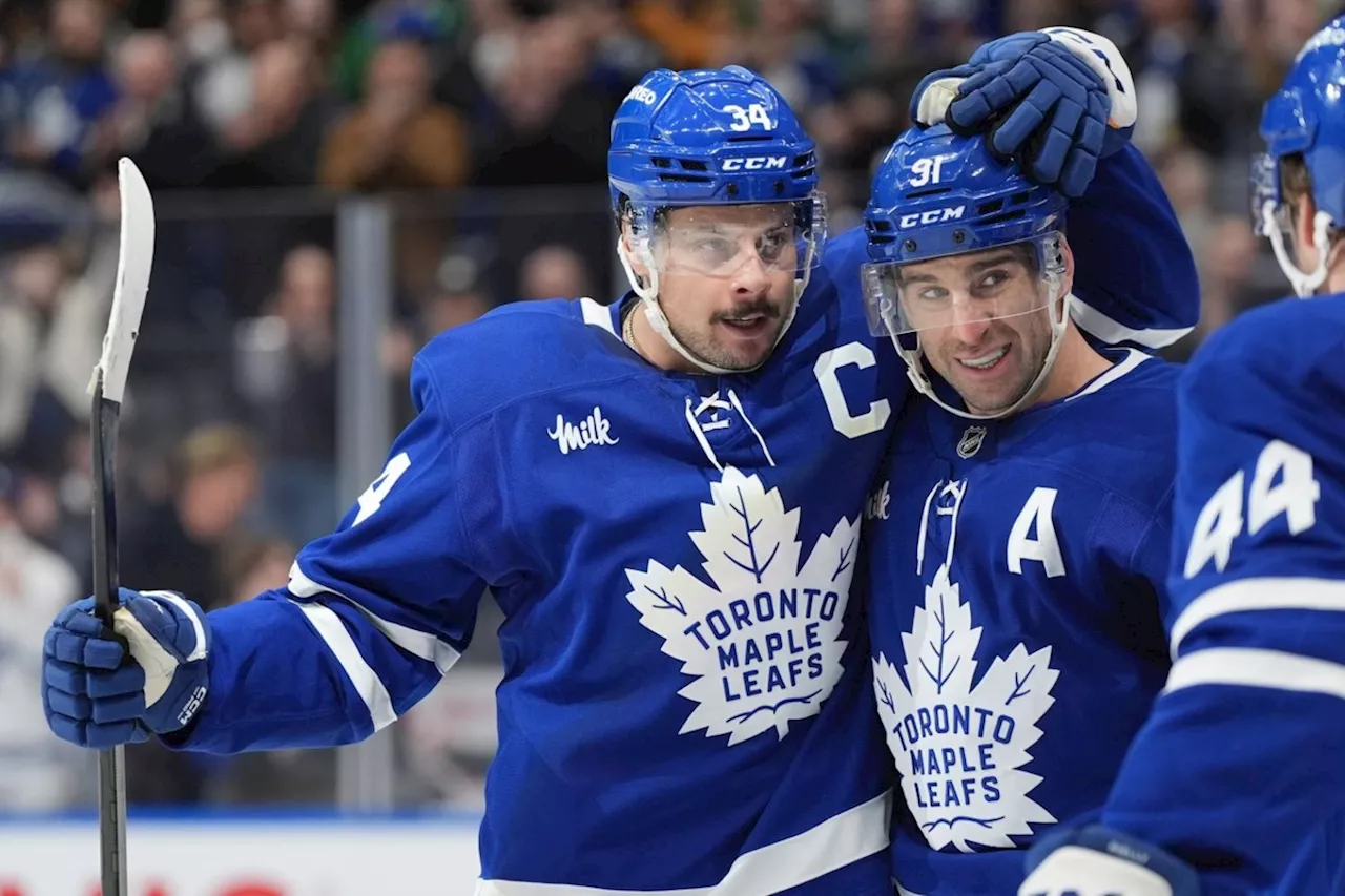 Tavares registers 14th career hat trick, Maple Leafs roar back to down lowly Sabres