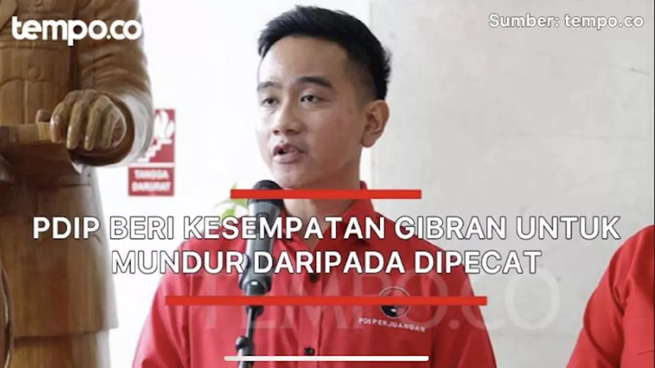 PDIP Pecat Jokowi, Gibran dan Bobby Nasution, Larang Pakai Nama Partai