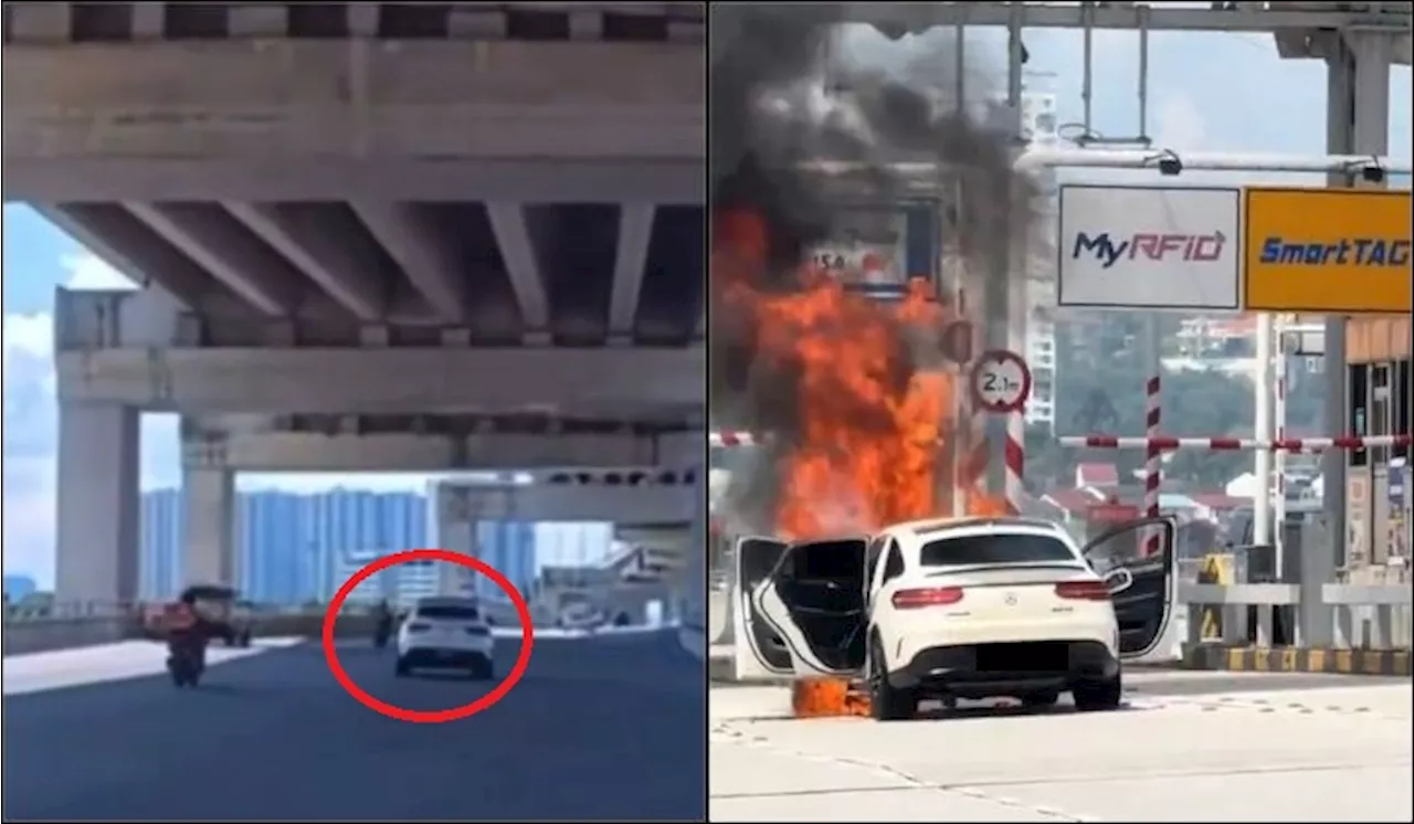 Mercedes Driver Allegedly Ran Over A Motorcyclist & Lost Car In A Fire Hours Later