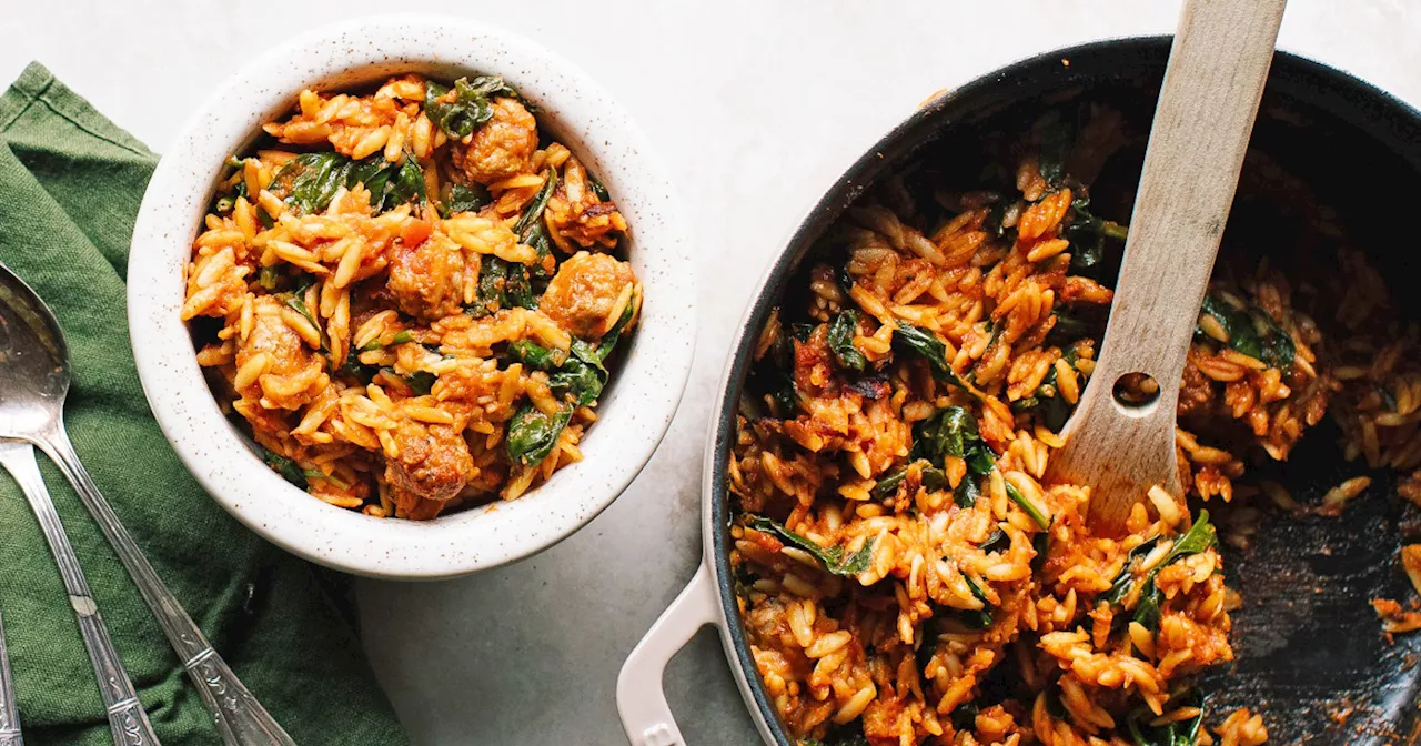 One-Pot Sausage Meatballs and Orzo Recipe