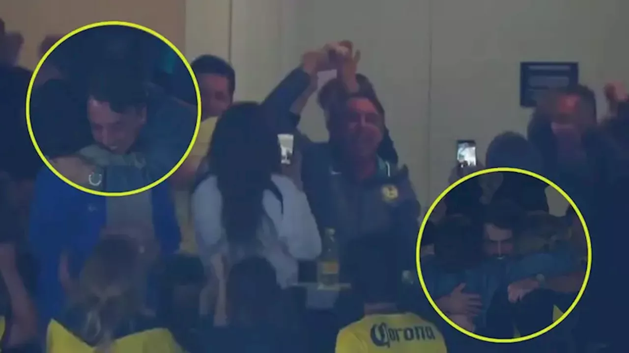 Los festejos de Emilio Azcárraga tras el título de Tricampeón del América