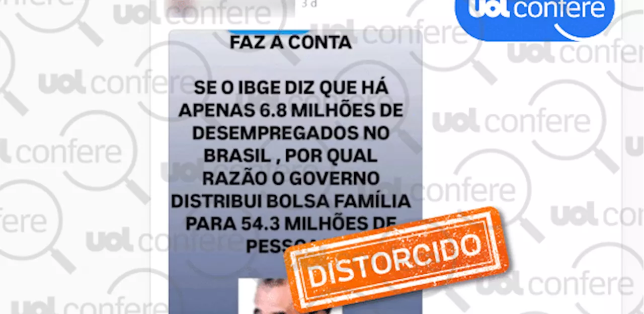 Renda familiar é critério para receber Bolsa Família, e não desemprego