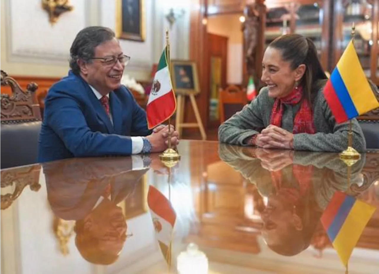 Se reúnen Claudia Sheinbaum y Gustavo Petro, presidente de Colombia