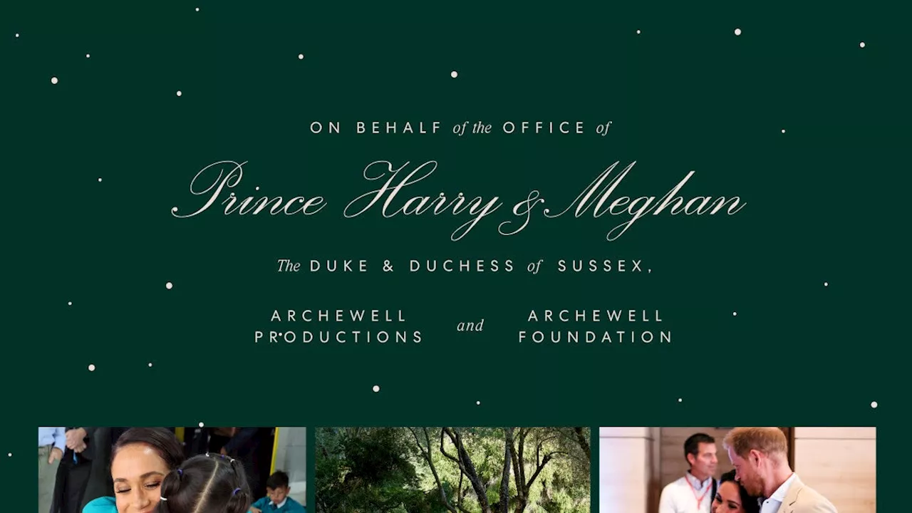 Prince Harry and Meghan Markle’s Holiday Card Features a Never-Before-Seen Photo of Their Children