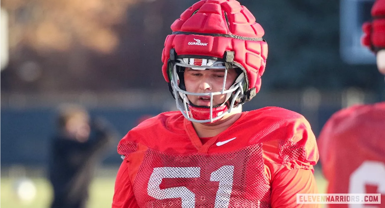 Luke Montgomery Starts at Left Guard for Ohio State in First Practice Since November