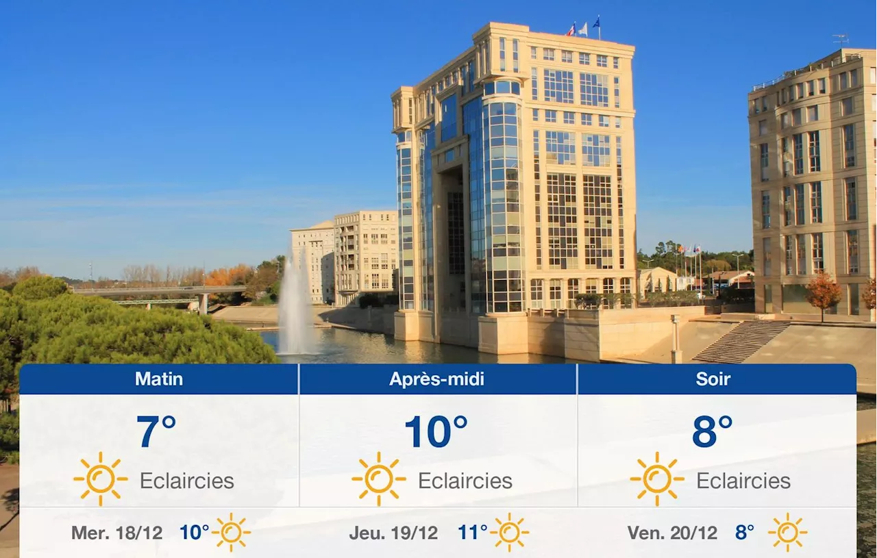 Météo Montpellier: prévisions du mardi 17 décembre 2024