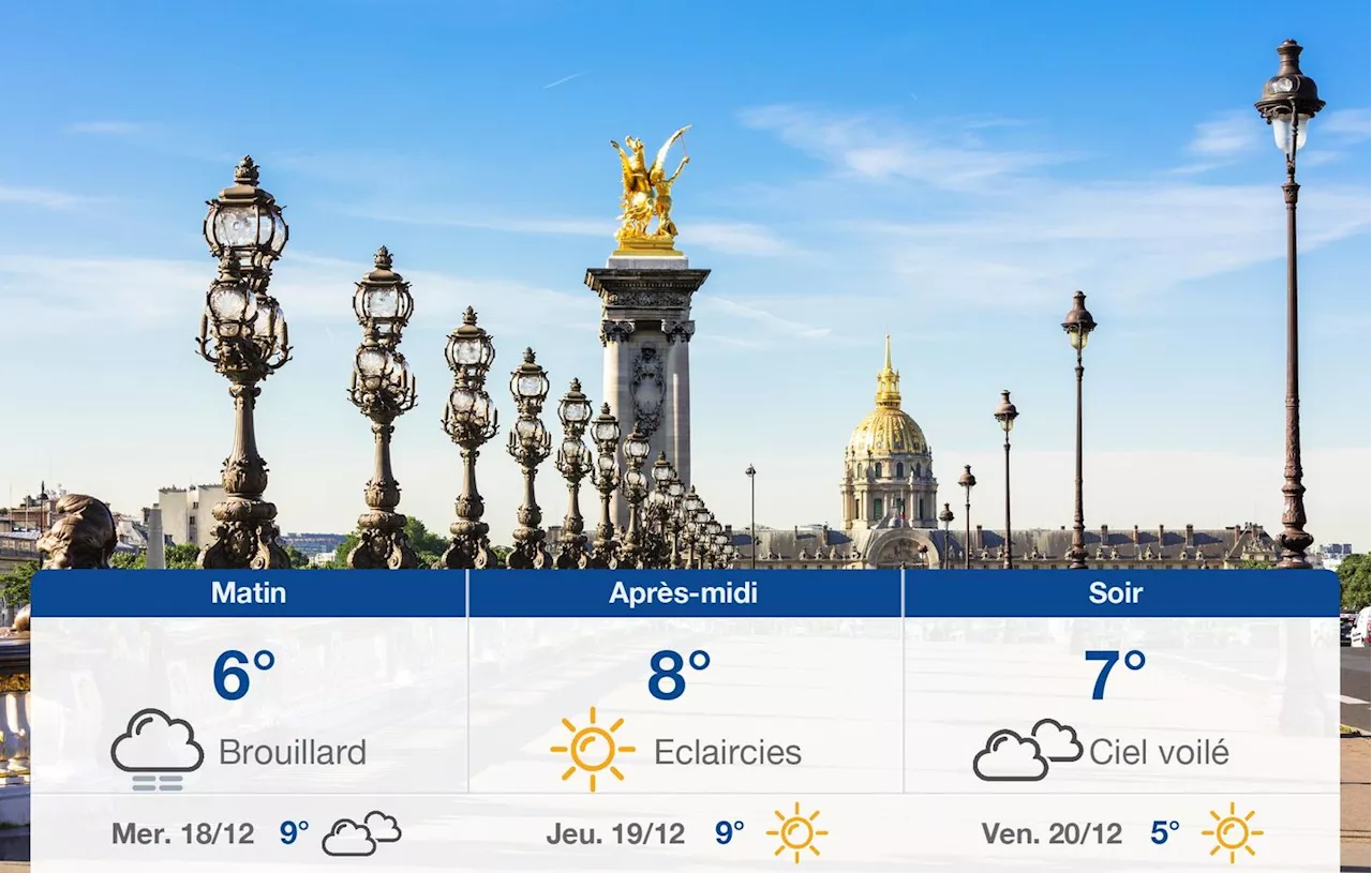 Météo Paris: prévisions du mardi 17 décembre 2024