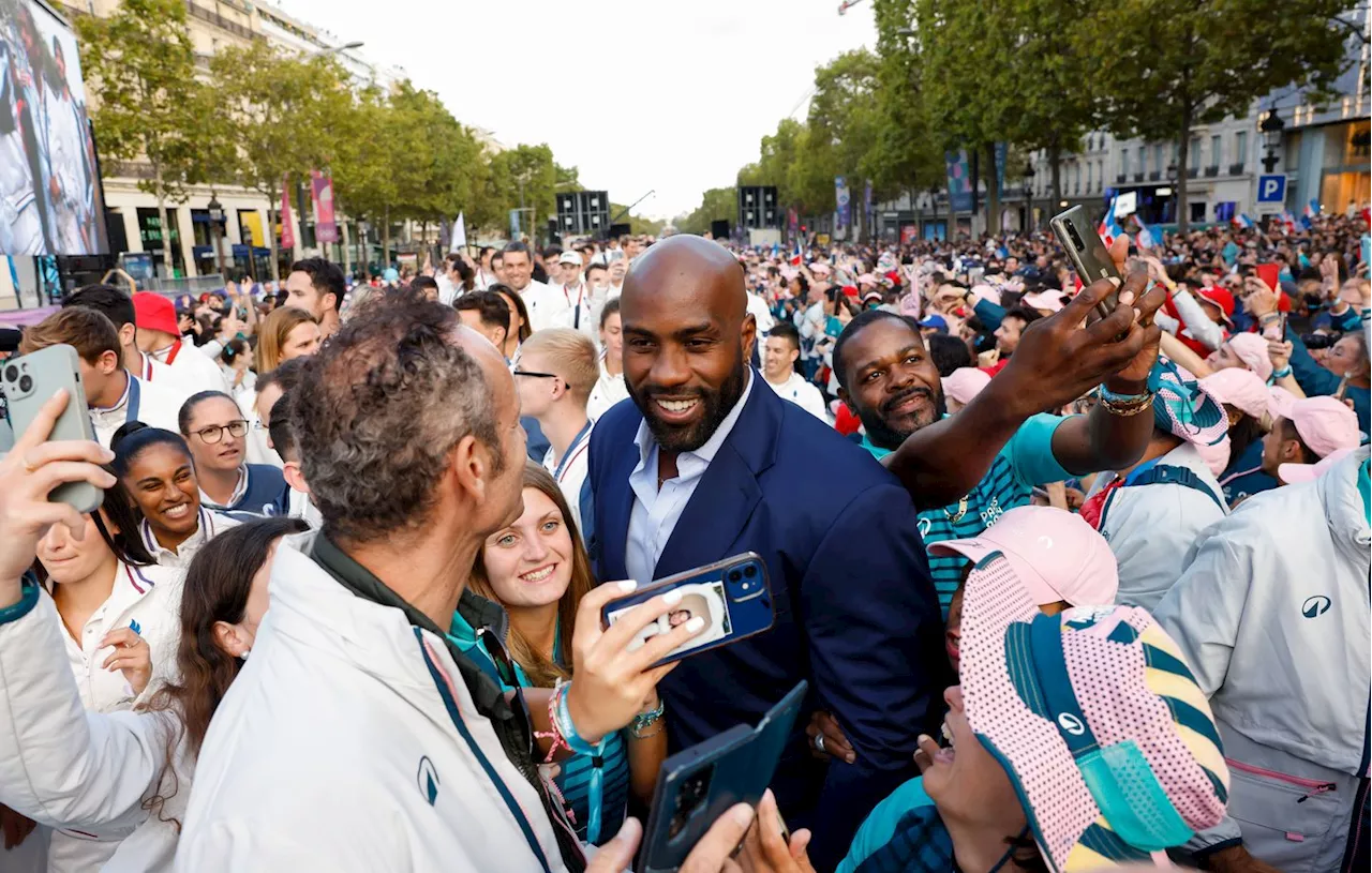 Teddy Riner et Clarisse Agbégnénou à Paris pour le Grand Slam