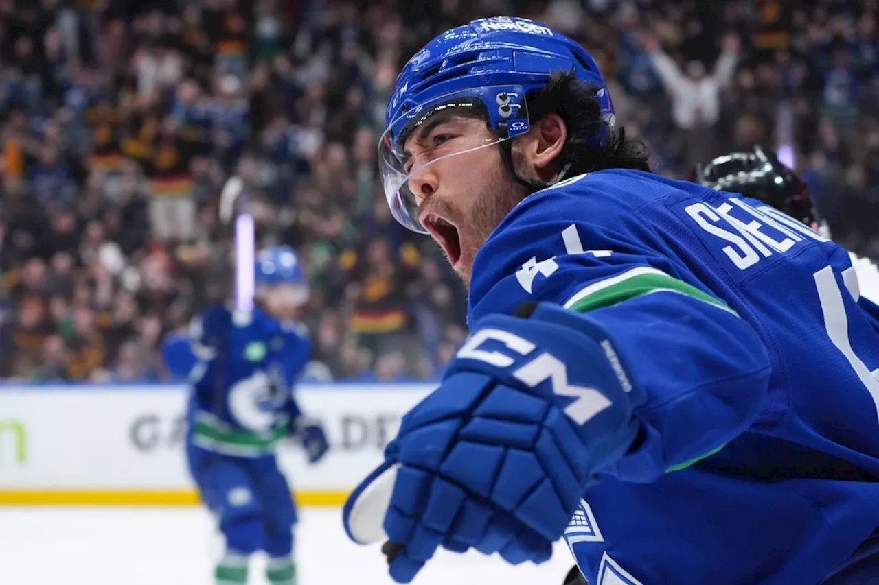 Kiefer Sherwood Scores Hat Trick, Leads Canucks Past Avalanche