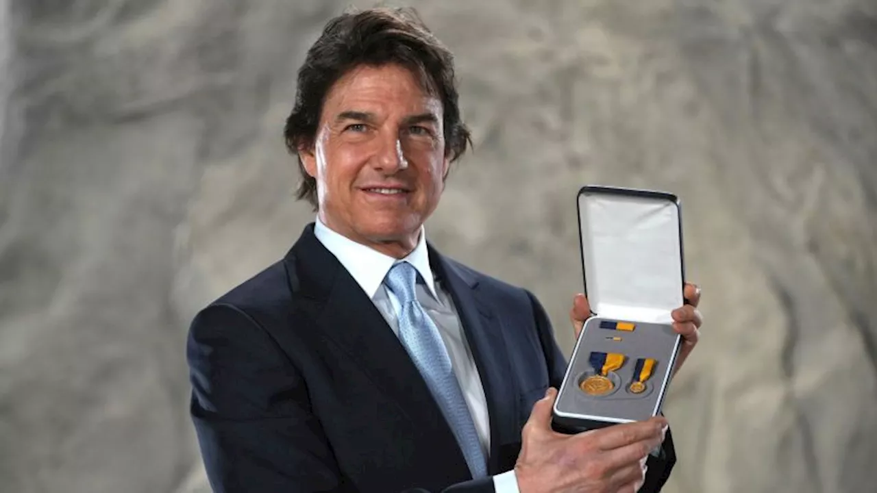 Tom Cruise Honored With Navy's Highest Civilian Award