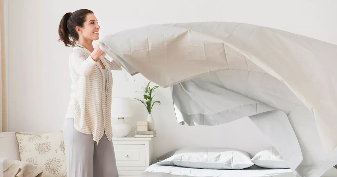 Clever Bedding Hack to Dry Sheets Without a Tumble Dryer