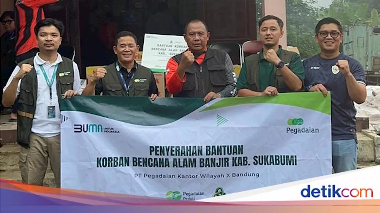 Pegadaian Kanwil X Jabar Serahkan Bantuan untuk Korban Bencana Sukabumi