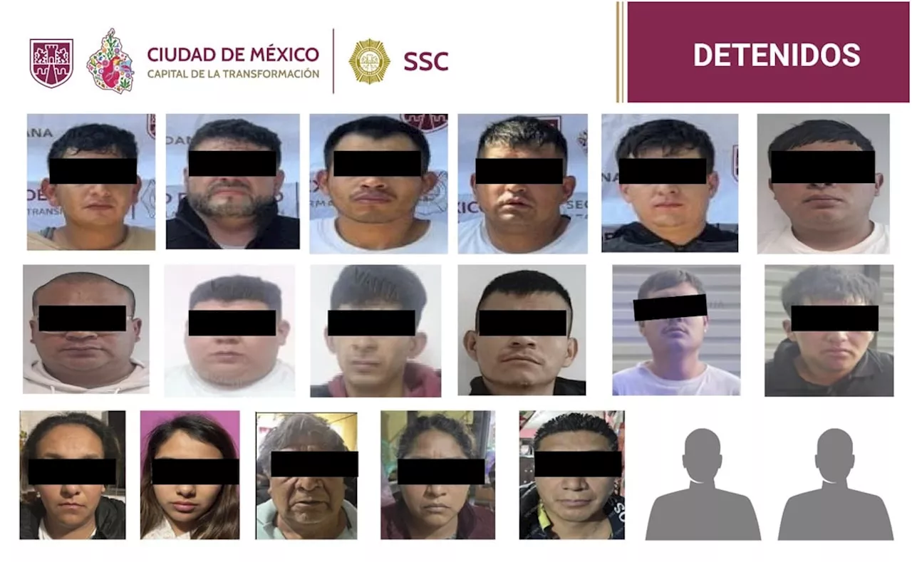 Detienen a 19 narcomenudistas en Coyoacán