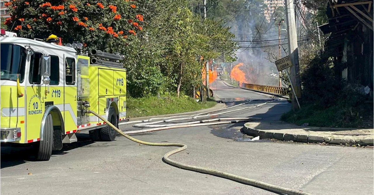 Incendio por Fuga de Gas en Rionegro