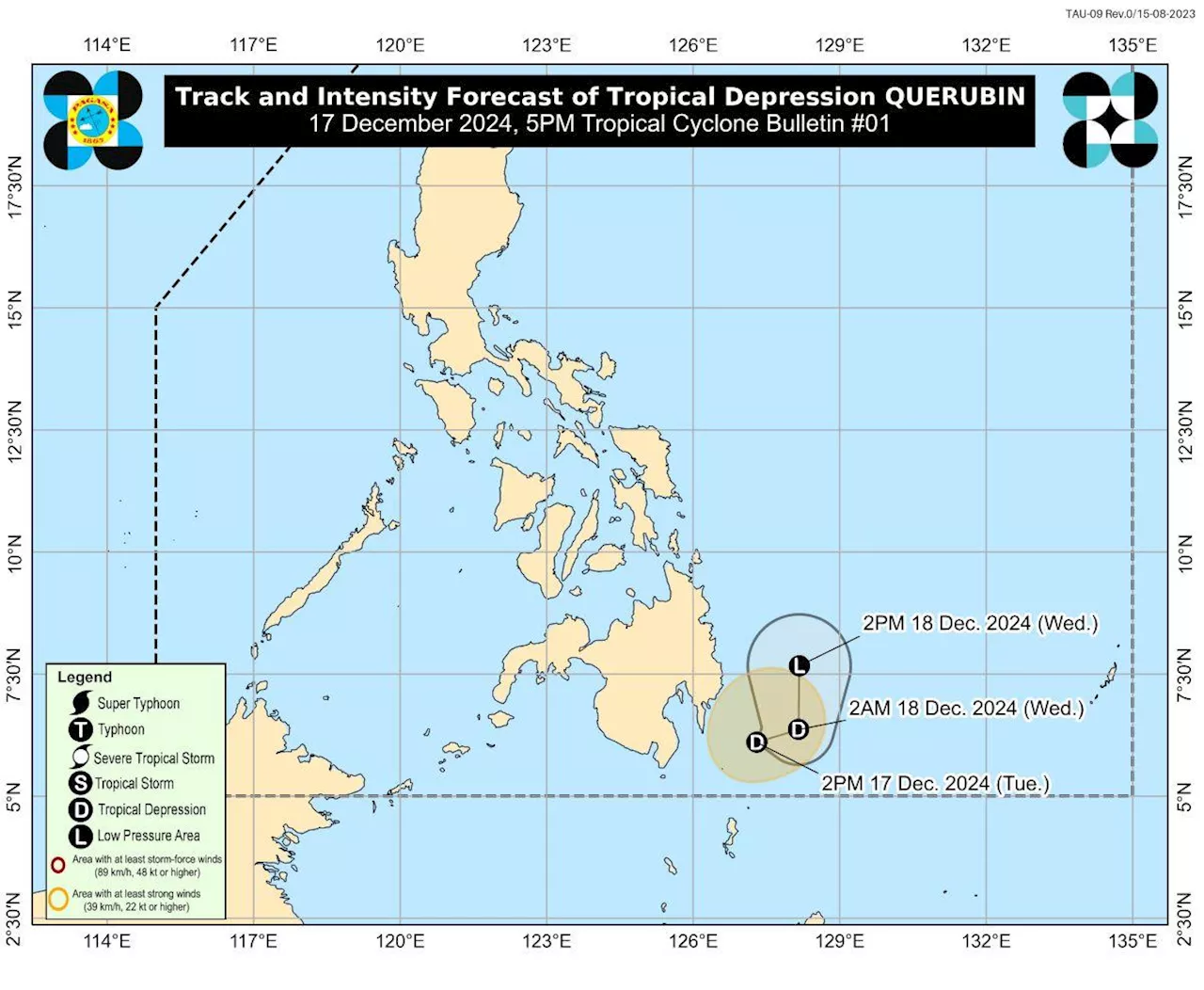 Signal No. 1 raised over Davao Oriental due to Querubin 