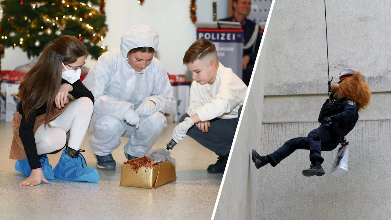 Mysteriöses Paket auf dem Dach der Wiener Polizei löst Rätsel der Kinder