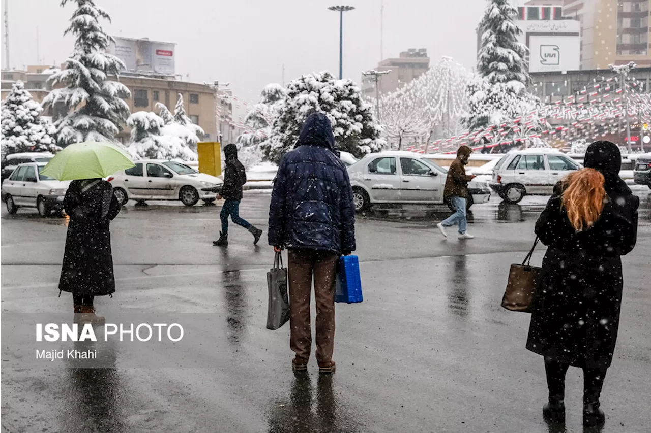 تهران اتوبوسرانی بارش برف و لغزندگی معابر آمادگی کامل