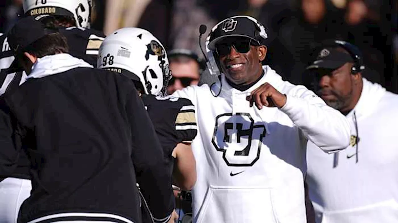 Colorado’s Deion ‘Coach Prime’ Sanders talks to reporters ahead of Alamo Bowl