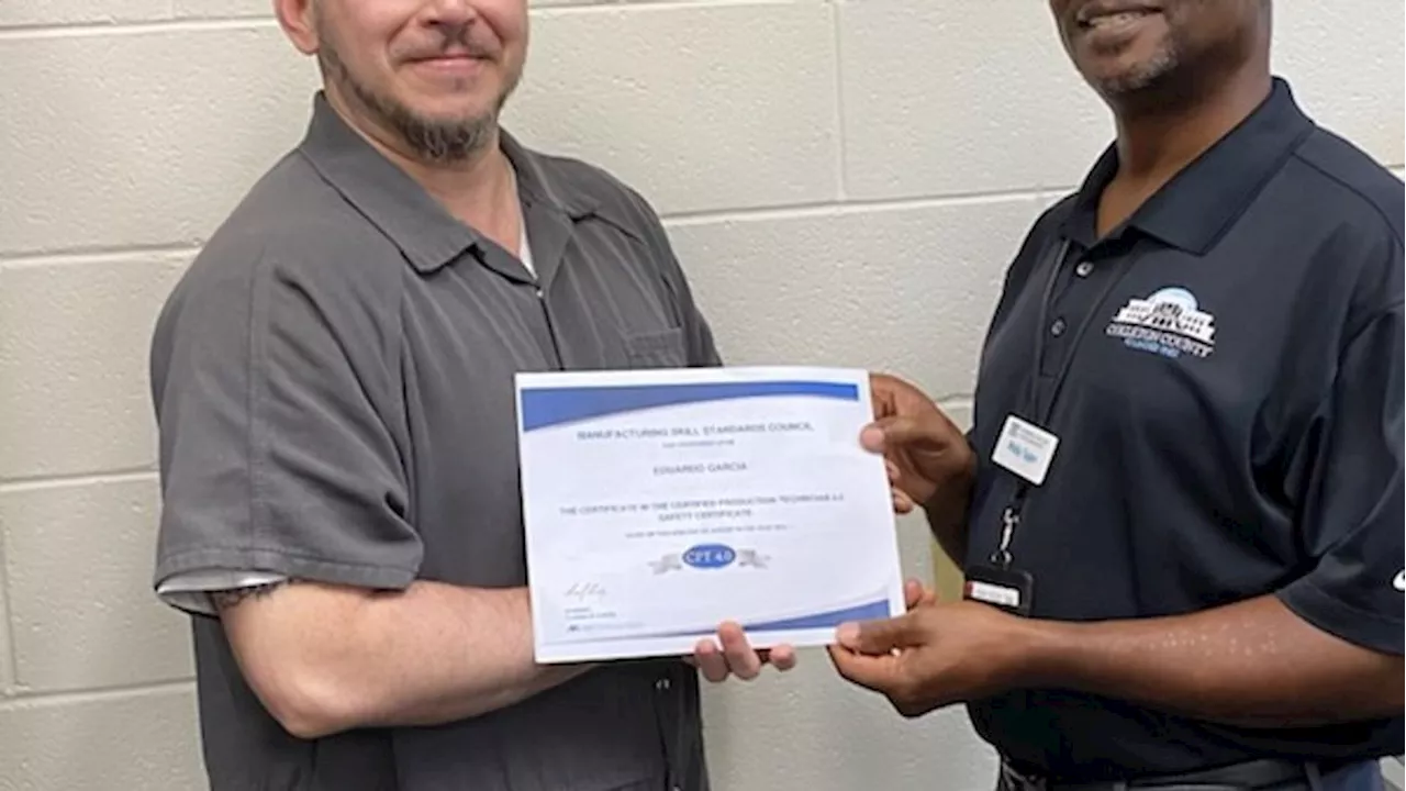 Colleton County Sheriff's Office Equips Inmates with Manufacturing Skills Through Certification Program