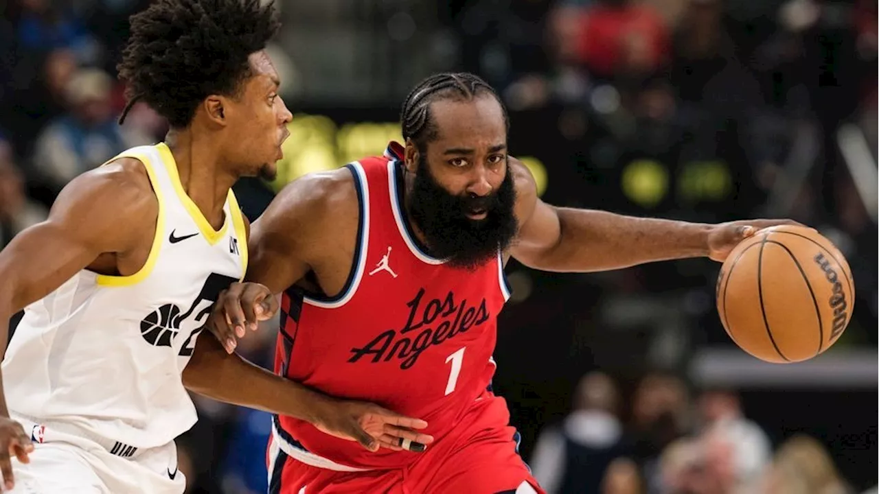 Harden Leads Clippers to Season-High Scoring Win Over Jazz