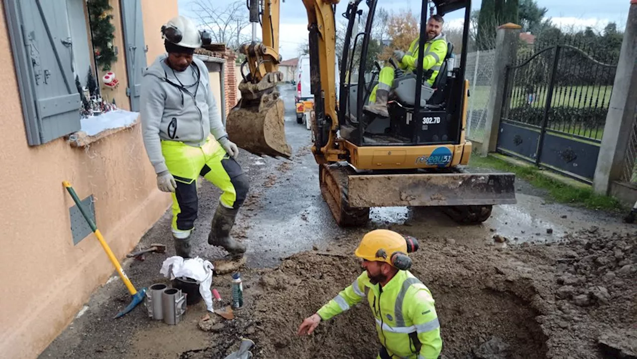 Lévignac. Une canalisation d’eau cède au cœur du village