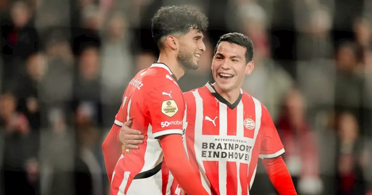 Chucky Lozano anota en victoria abrumadora del PSV Eindhoven