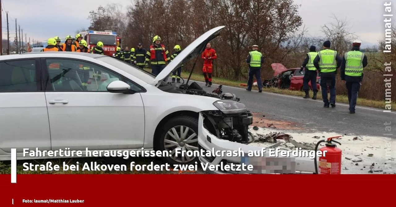 Schwerer Verkehrsunfall auf der B129 bei Alkoven