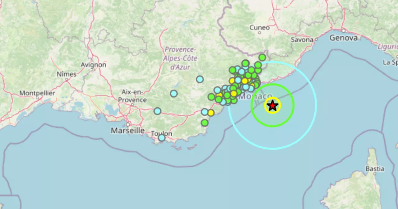 Tremblement de terre de magnitude 4 sur la Côte d'Azur