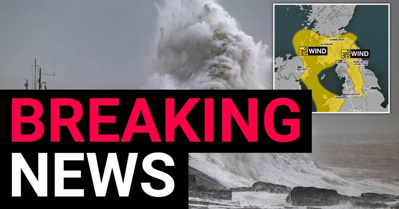 Two yellow weather warnings issued as strong winds batter UK