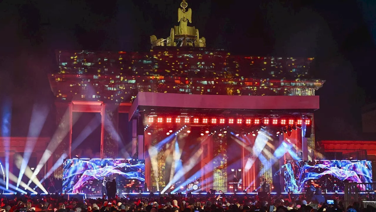 Shirin David headlined the New Year's Eve party at the Brandenburg Gate