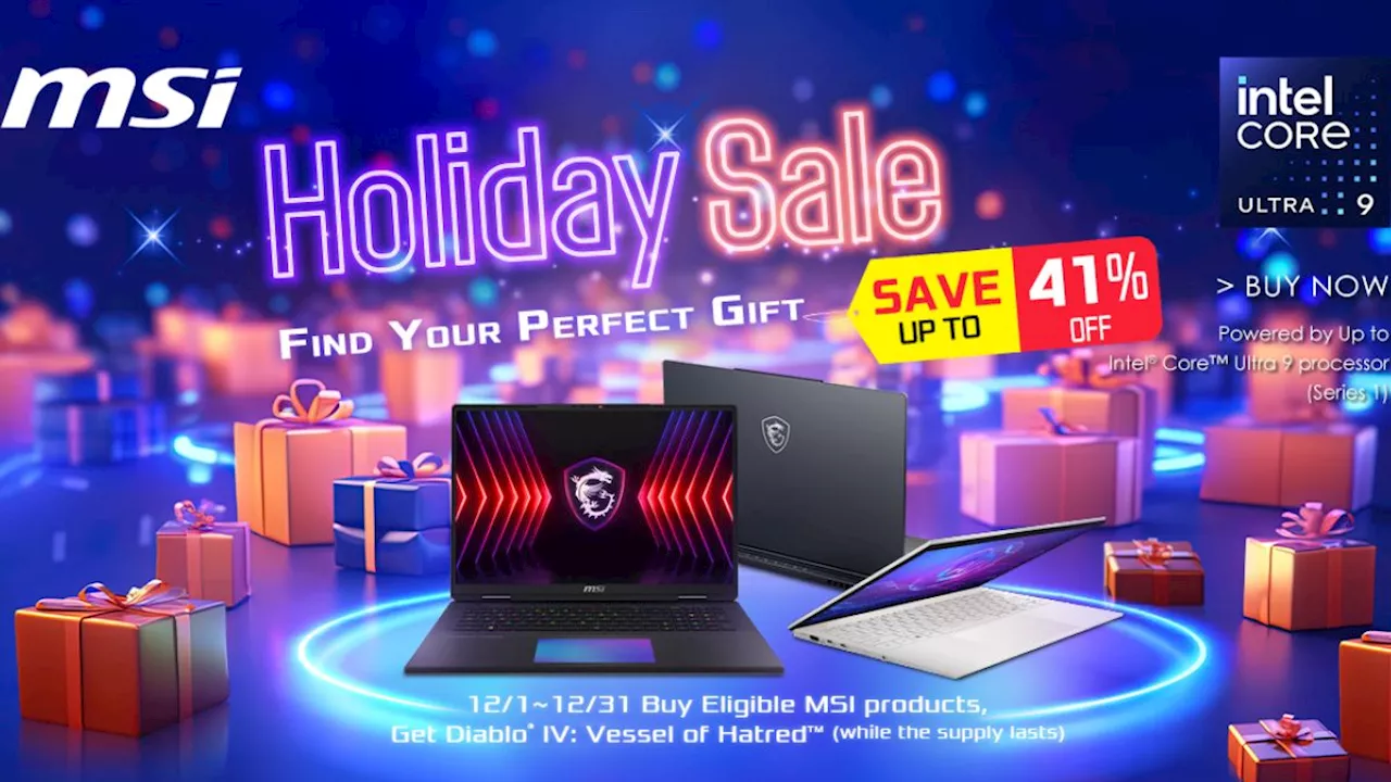 MSI Holiday Sale Offers Up to 41% Off Laptops and Free Diablo 4