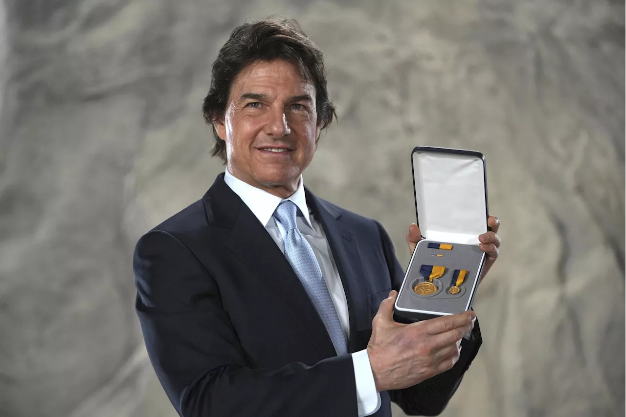 Tom Cruise Receives U.S. Navy's Highest Civilian Honor