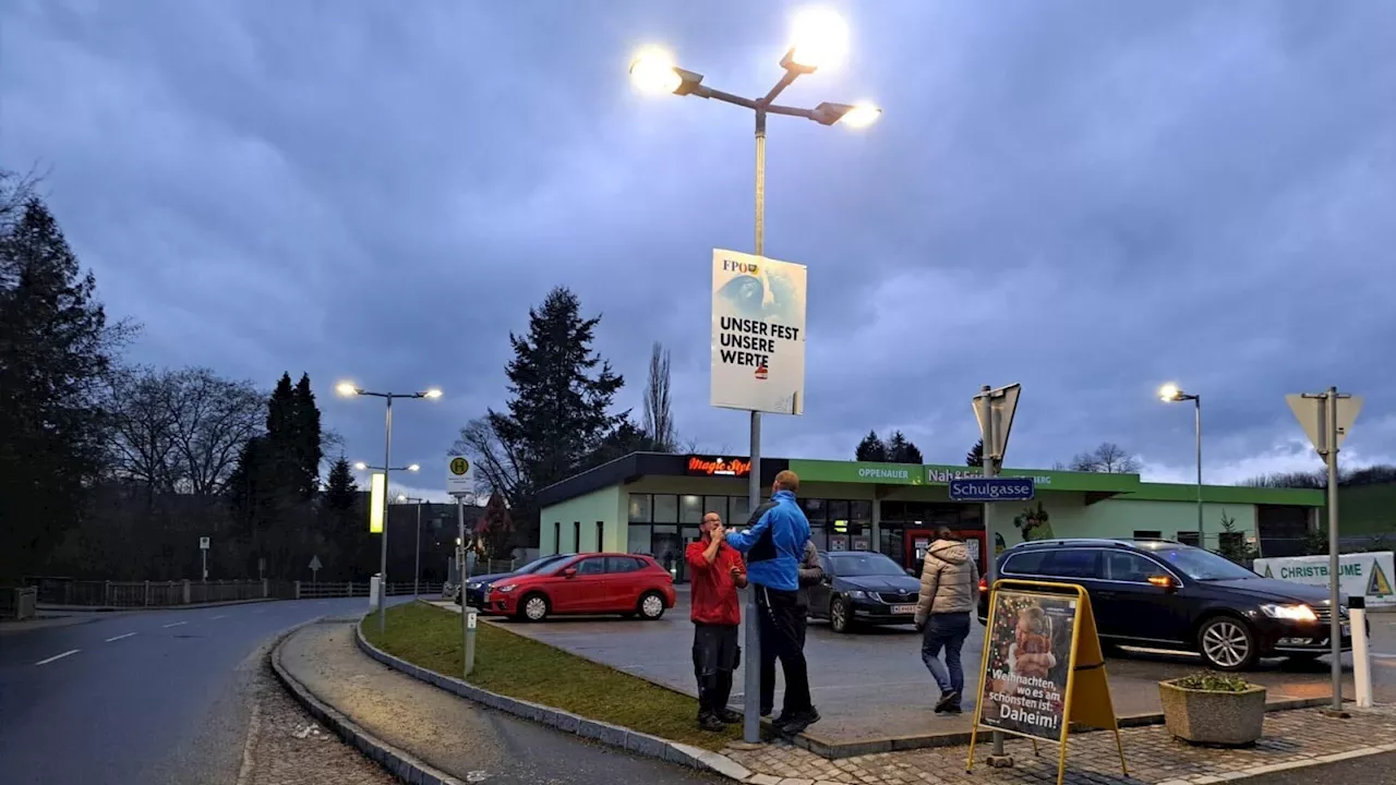 FPÖ-Plakate in Kirnberg entfernen