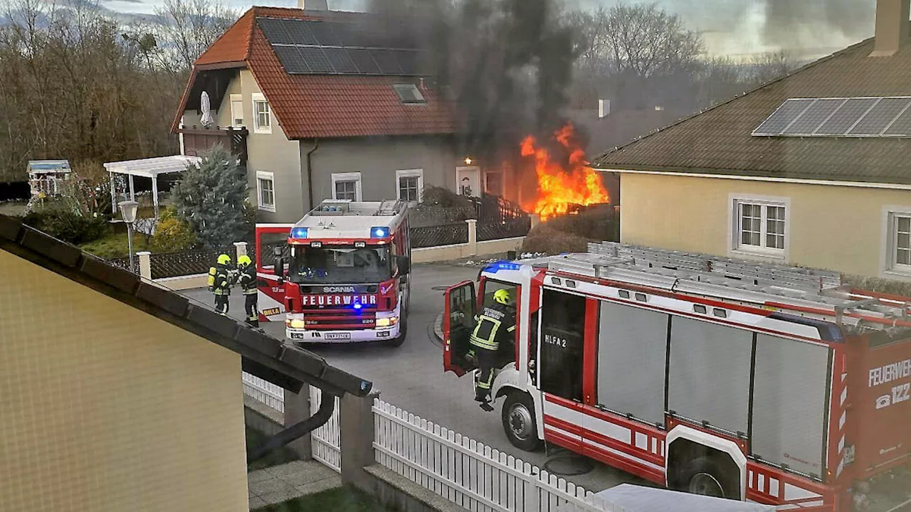 Pkw-Vollbrand drohte auf Wohnhaus überzugreifen