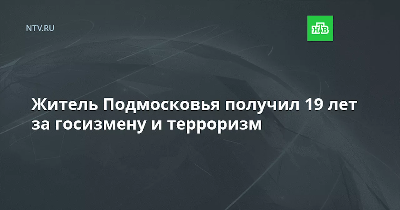 Житель Подмосковья получил 19 лет за госизмену и терроризм